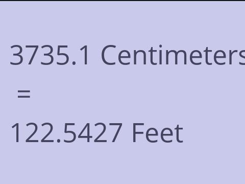 3735.1 CM TO FEET