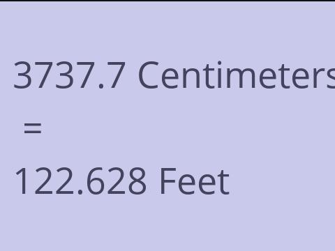 3737.7 CM TO FEET