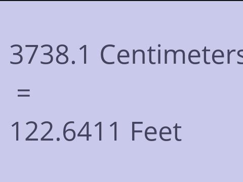 3738.1 CM TO FEET