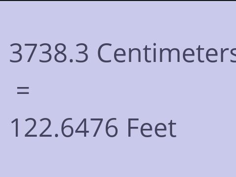 3738.3 CM TO FEET