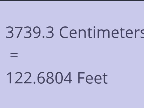 3739.3 CM TO FEET
