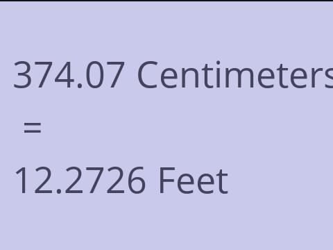 374.07 CM TO FEET