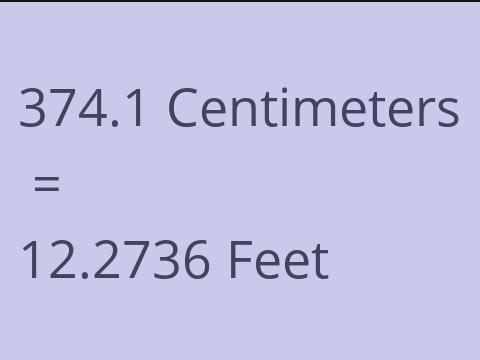 374.1 CM TO FEET