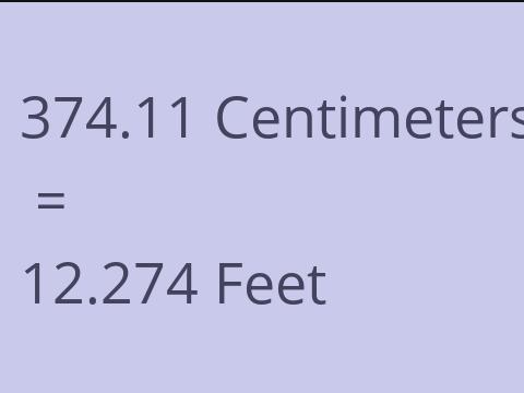 374.11 CM TO FEET