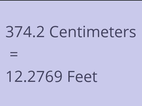 374.2 CM TO FEET