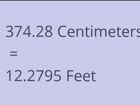 374.28 CM TO FEET