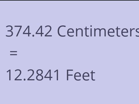 374.42 CM TO FEET