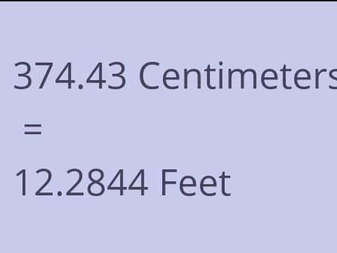 374.43 CM TO FEET