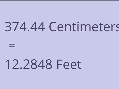 374.44 CM TO FEET