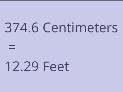 374.6 CM TO FEET