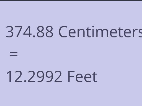 374.88 CM TO FEET