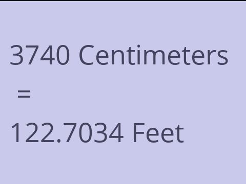 3740 CM TO FEET