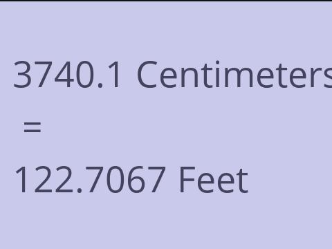 3740.1 CM TO FEET