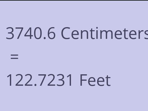 3740.6 CM TO FEET