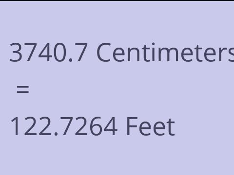3740.7 CM TO FEET