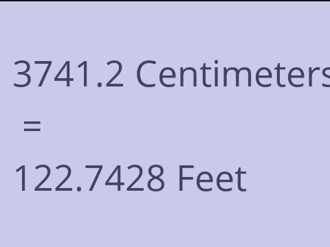 3741.2 CM TO FEET