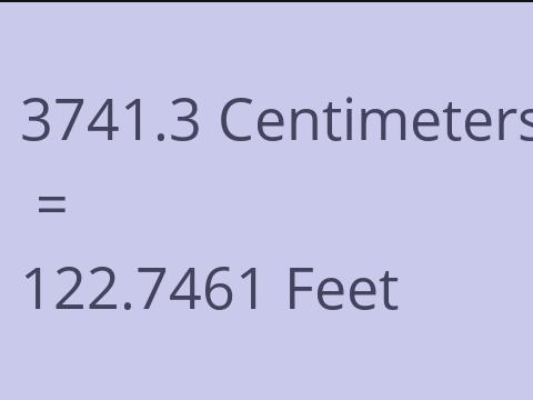 3741.3 CM TO FEET