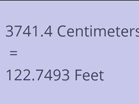 3741.4 CM TO FEET