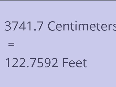 3741.7 CM TO FEET