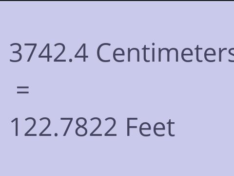 3742.4 CM TO FEET