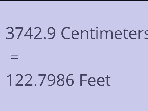 3742.9 CM TO FEET