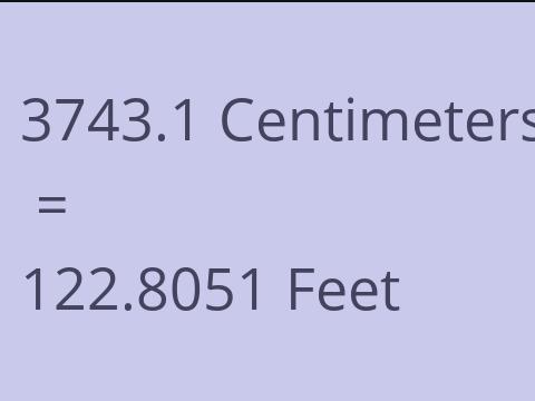 3743.1 CM TO FEET