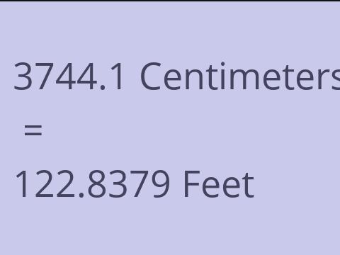 3744.1 CM TO FEET