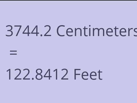 3744.2 CM TO FEET