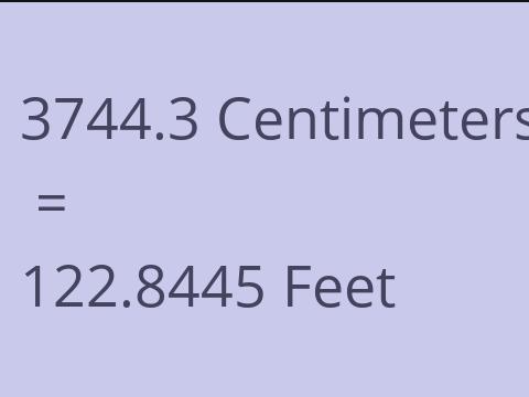 3744.3 CM TO FEET