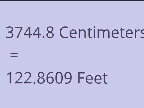 3744.8 CM TO FEET