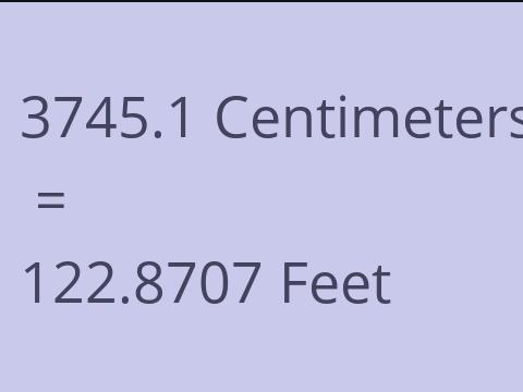 3745.1 CM TO FEET