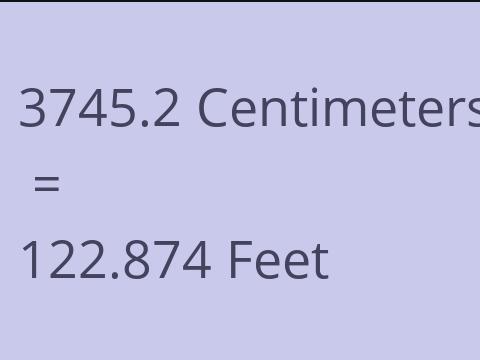 3745.2 CM TO FEET