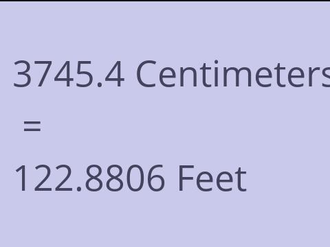 3745.4 CM TO FEET