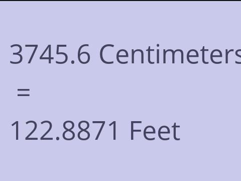3745.6 CM TO FEET