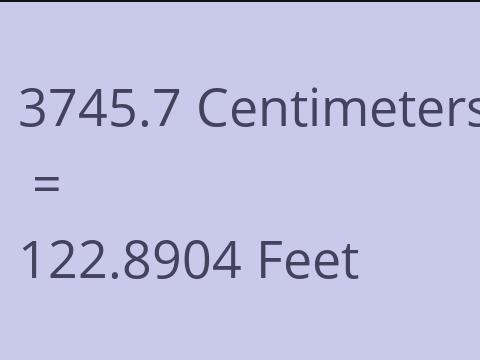 3745.7 CM TO FEET