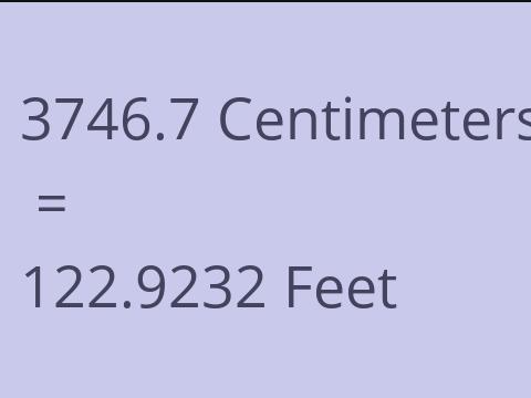 3746.7 CM TO FEET