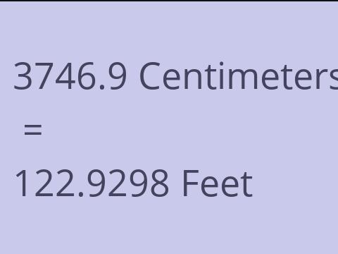 3746.9 CM TO FEET