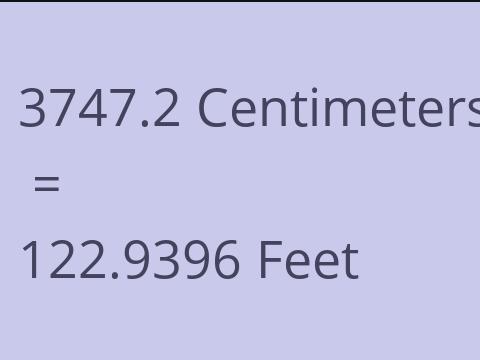 3747.2 CM TO FEET