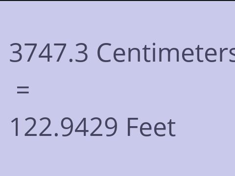 3747.3 CM TO FEET
