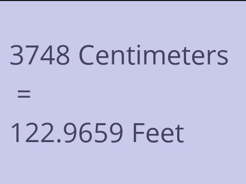 3748 CM TO FEET