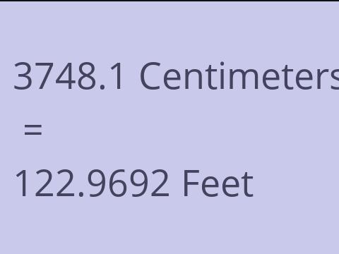 3748.1 CM TO FEET