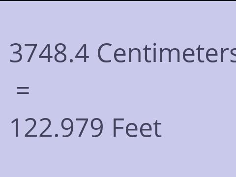 3748.4 CM TO FEET