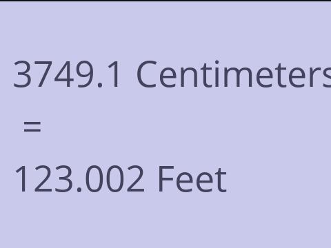 3749.1 CM TO FEET