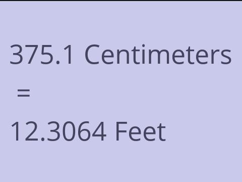 375.1 CM TO FEET