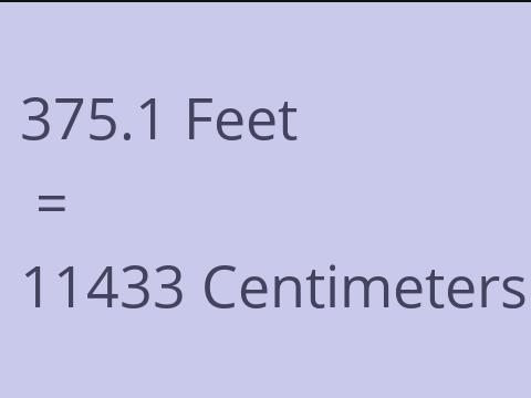 375.1 FEET TO CM