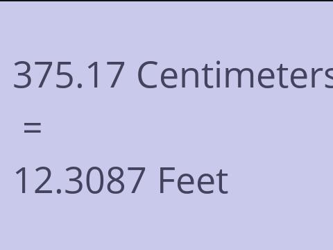 375.17 CM TO FEET