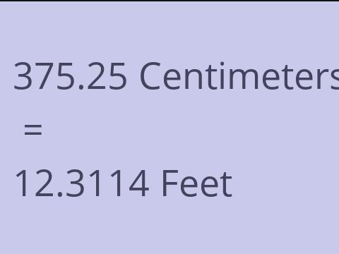 375.25 CM TO FEET