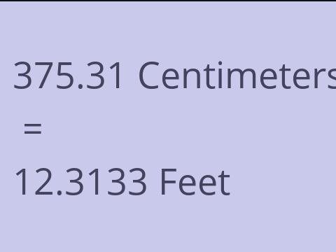 375.31 CM TO FEET