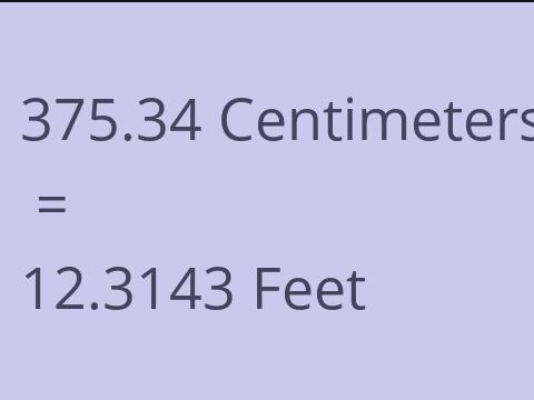 375.34 CM TO FEET