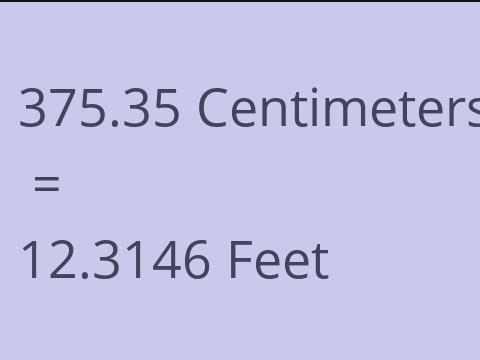 375.35 CM TO FEET